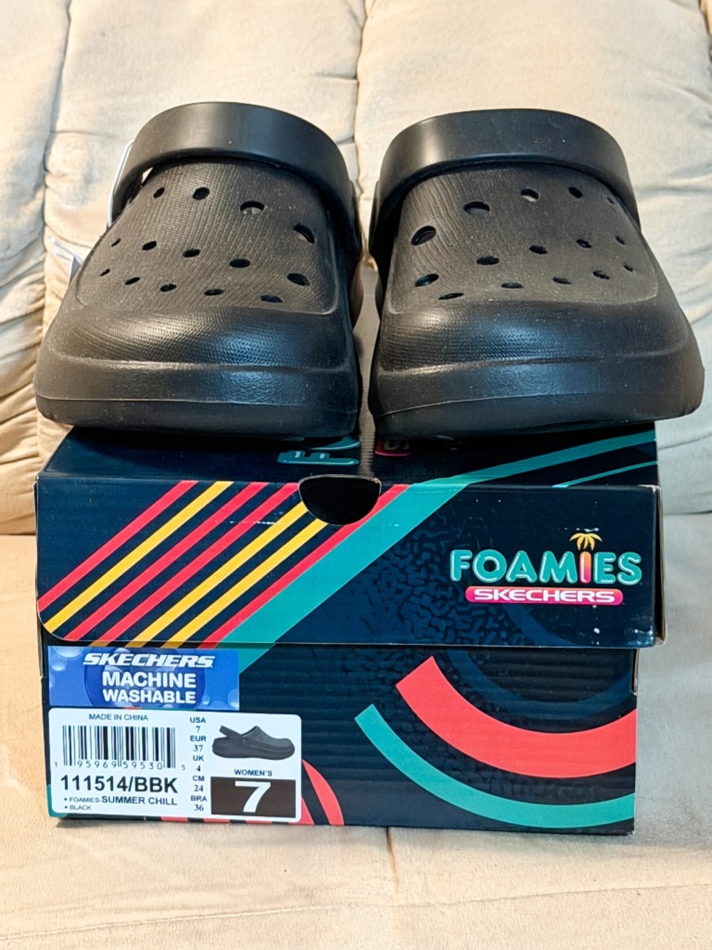 Skechers Foamies - Women's - Black - size 7 - New in box